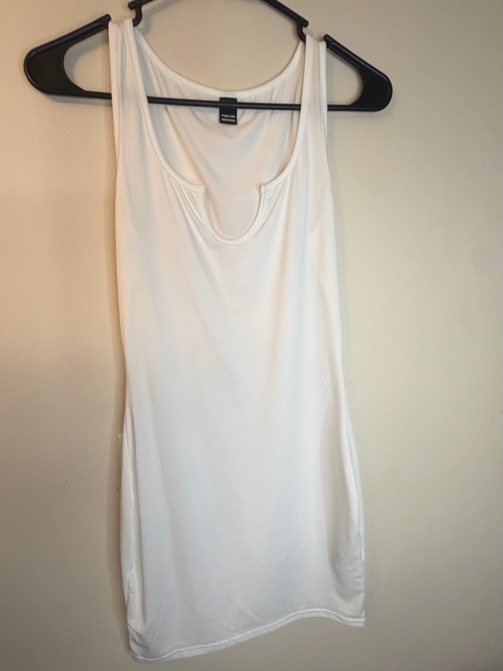 Basic White Scoop Neck Tank Top Dress - Women